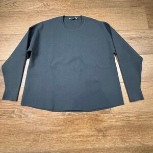 M.M. LaFleur Para Sweatshirt Jardigan Knit Crewneck Long SLeeve Deep Sea XS/S